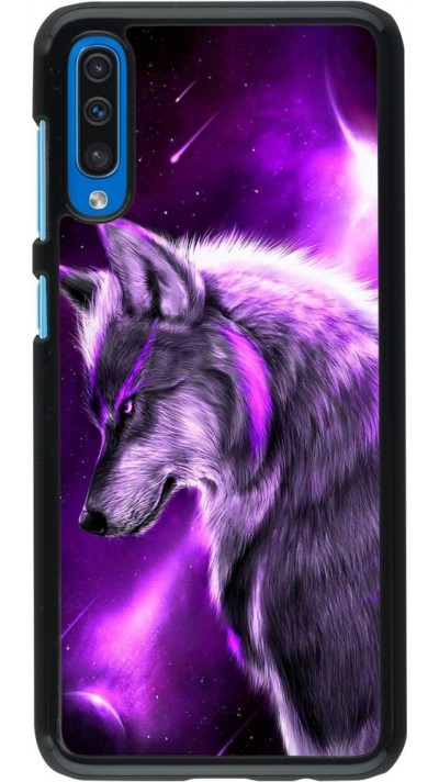 Hülle Samsung Galaxy A50 - Purple Sky Wolf