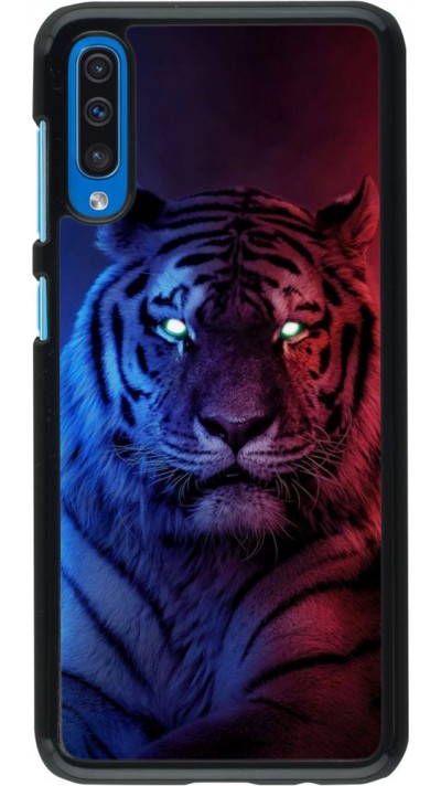 Hülle Samsung Galaxy A50 - Tiger Blue Red