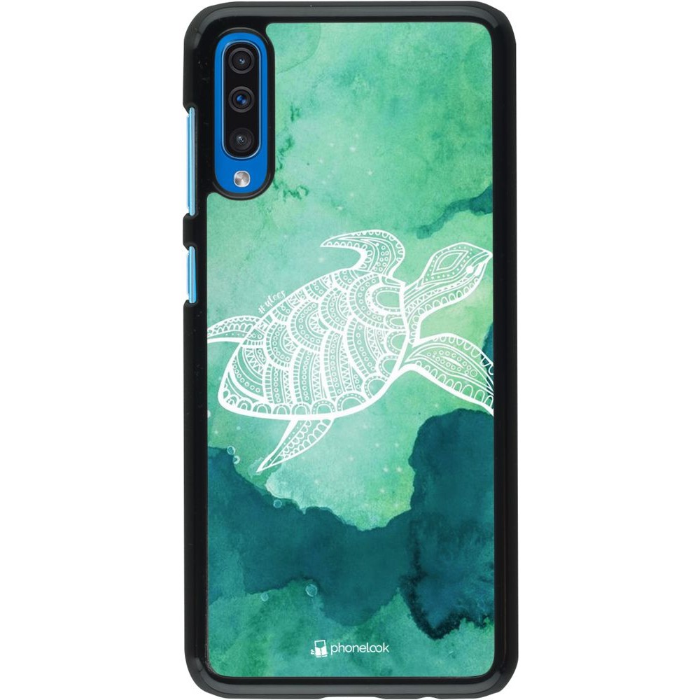 Coque Samsung Galaxy A50 - Turtle Aztec Watercolor