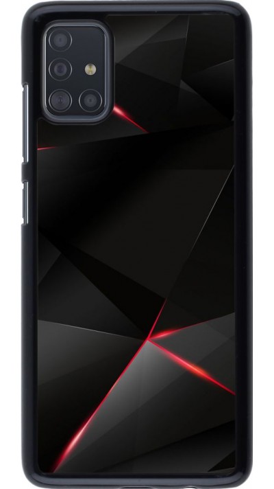 Coque Samsung Galaxy A51 - Black Red Lines