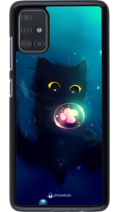 Hülle Samsung Galaxy A51 - Cute Cat Bubble
