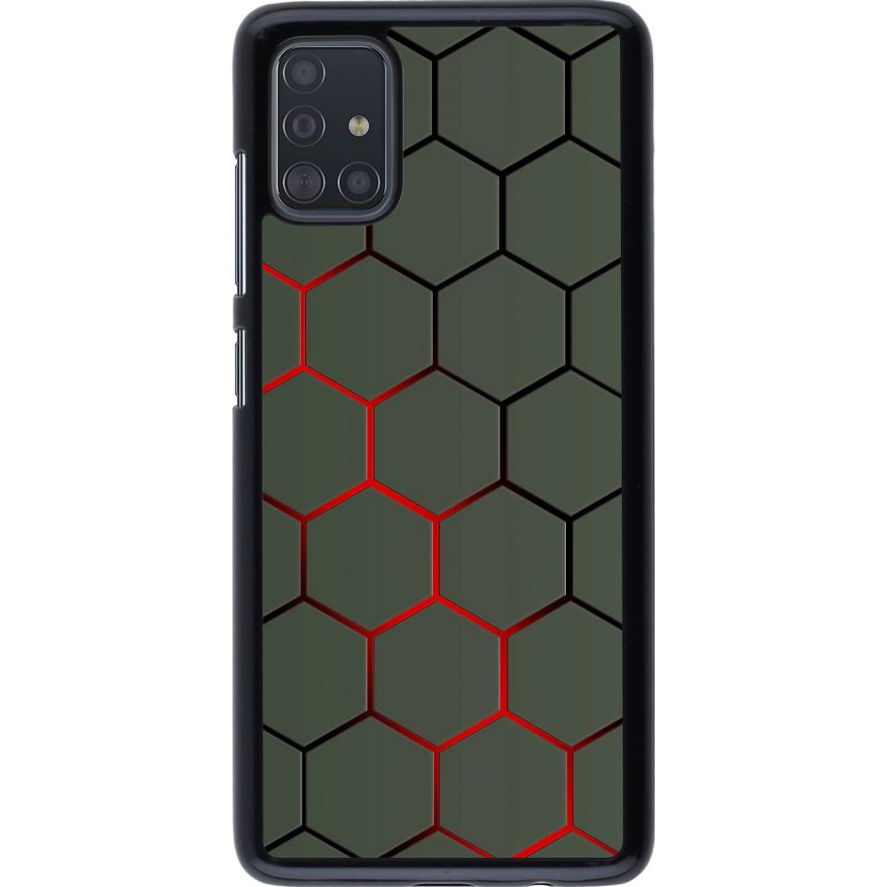 Coque Samsung Galaxy A51 - Geometric Line red
