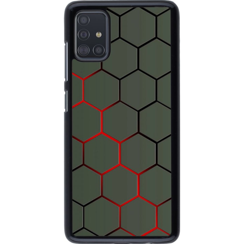 Hülle Samsung Galaxy A51 - Geometric Line red