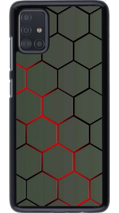 Coque Samsung Galaxy A51 - Geometric Line red