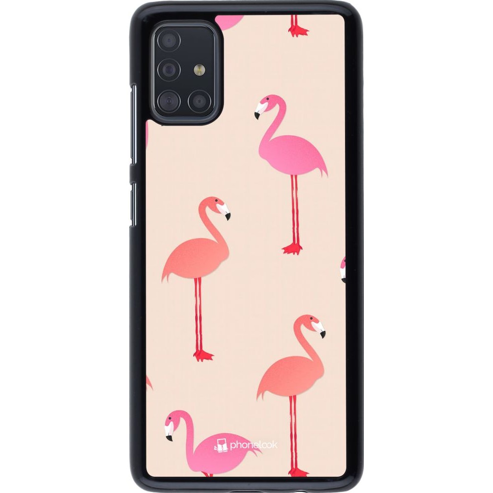 Hülle Samsung Galaxy A51 - Pink Flamingos Pattern