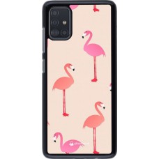 Hülle Samsung Galaxy A51 - Pink Flamingos Pattern