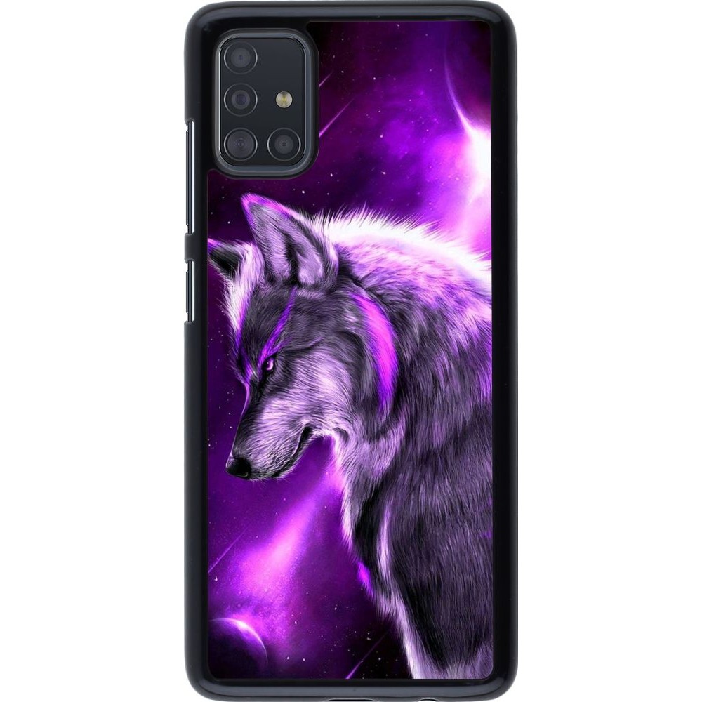 Coque Samsung Galaxy A51 - Purple Sky Wolf