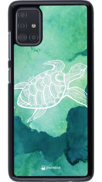 Coque Samsung Galaxy A51 - Turtle Aztec Watercolor