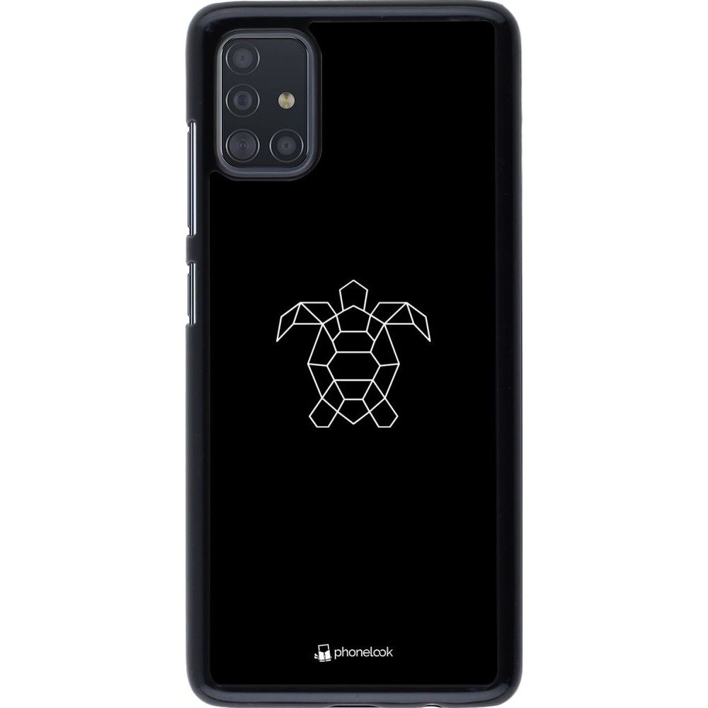 Coque Samsung Galaxy A51 - Turtles lines on black