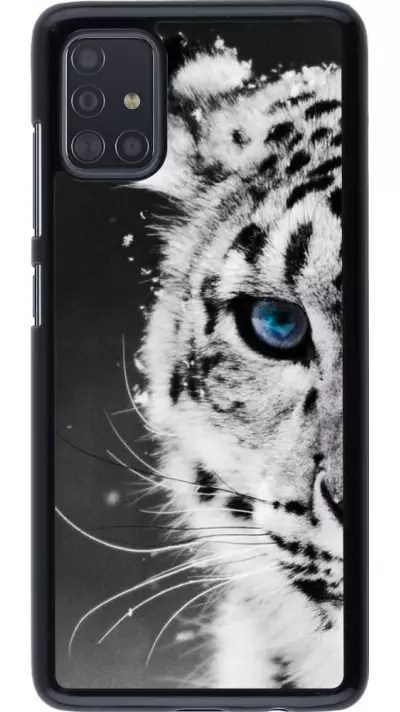 Coque Samsung Galaxy A51 - White tiger blue eye