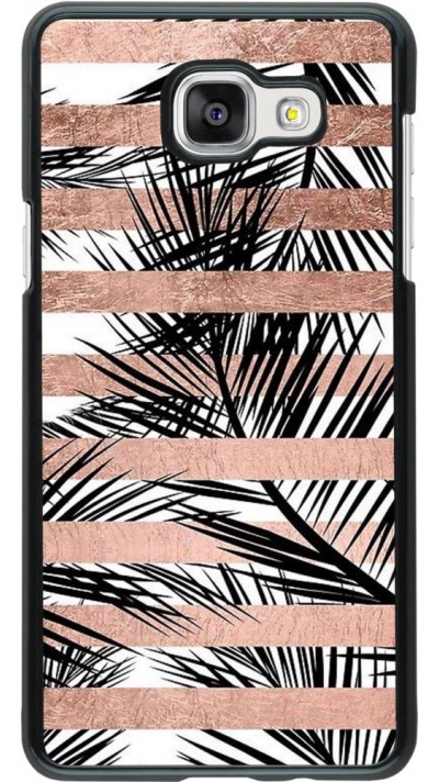 Hülle Samsung Galaxy A5 (2016) - Palm trees gold stripes