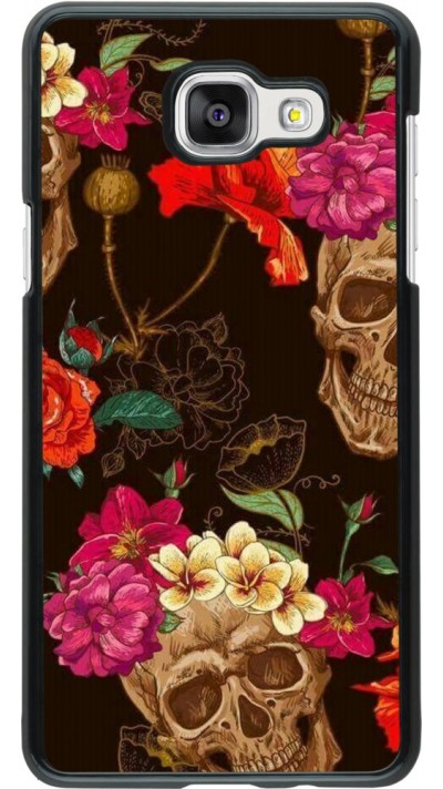 Coque Samsung Galaxy A5 (2016) - Skulls and flowers