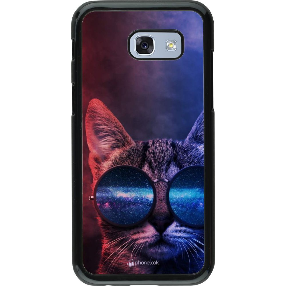 Hülle Samsung Galaxy A5 (2017) - Red Blue Cat Glasses