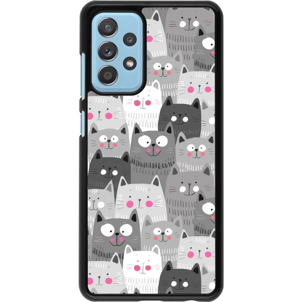 Coque Samsung Galaxy A52 5G - Chats gris troupeau
