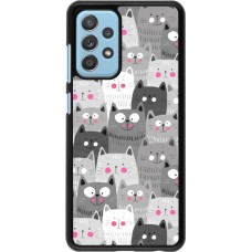 Coque Samsung Galaxy A52 5G - Chats gris troupeau