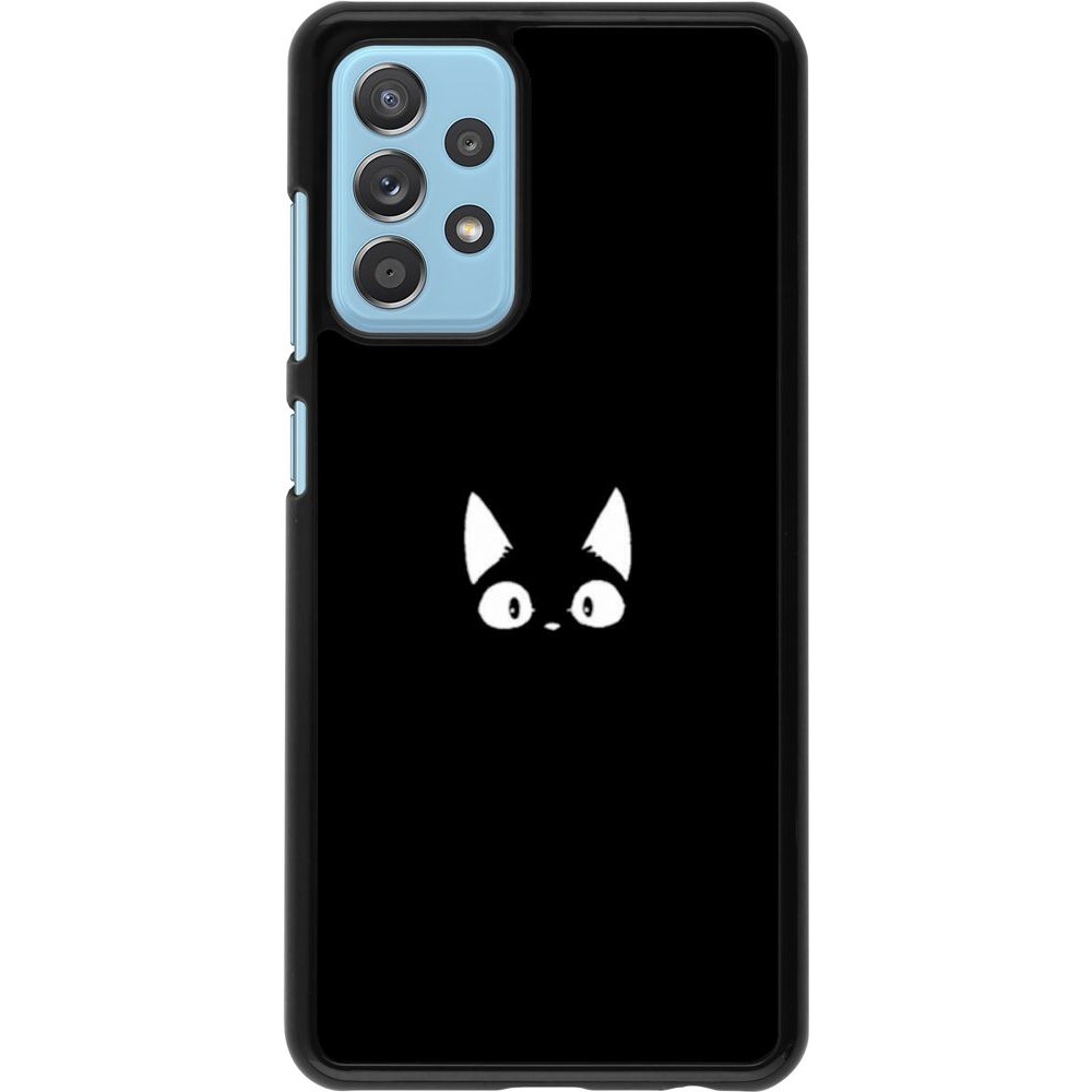 Coque Samsung Galaxy A52 5G - Funny cat on black