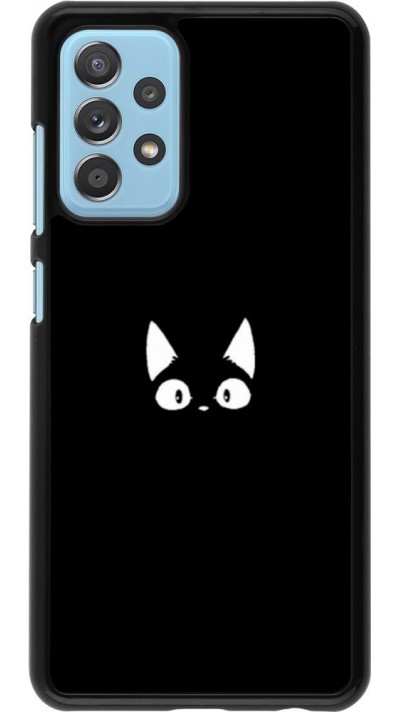 Coque Samsung Galaxy A52 5G - Funny cat on black