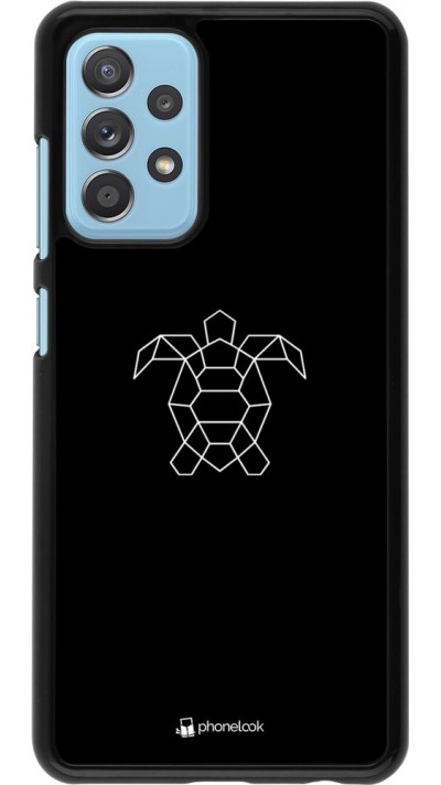 Coque Samsung Galaxy A52 - Turtles lines on black