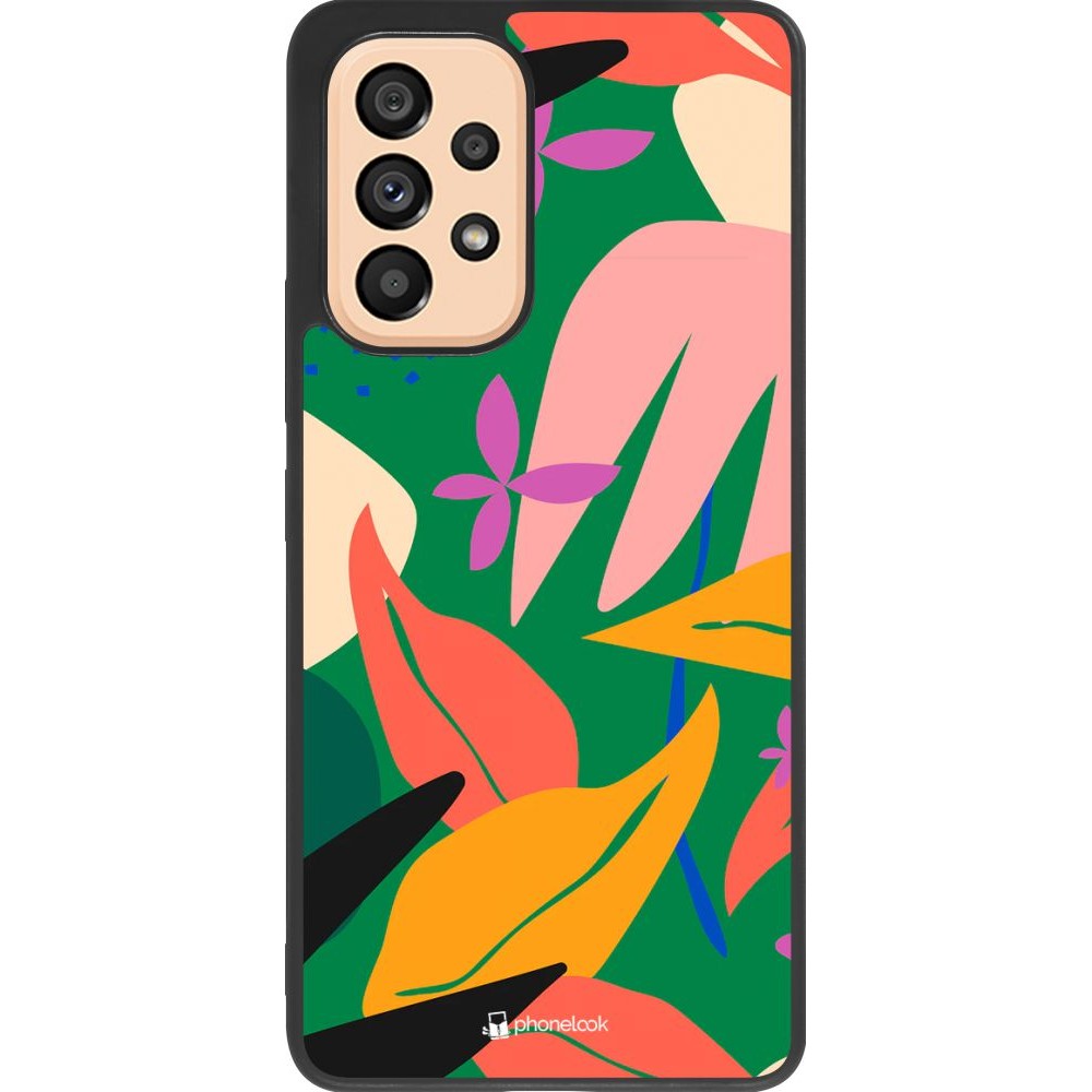 Hülle Samsung Galaxy A53 5G - Silikon schwarz Abstract Jungle