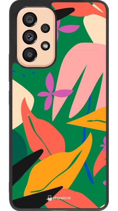 Hülle Samsung Galaxy A53 5G - Silikon schwarz Abstract Jungle