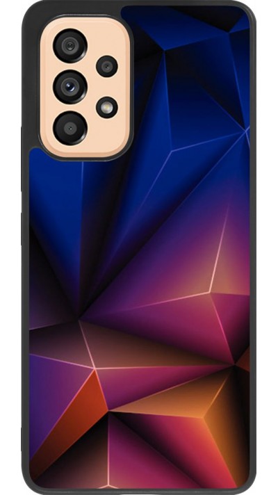 Coque Samsung Galaxy A53 5G - Silicone rigide noir Abstract Triangles 