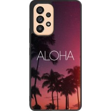 Hülle Samsung Galaxy A53 5G - Silikon schwarz Aloha Sunset Palms