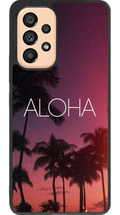 Hülle Samsung Galaxy A53 5G - Silikon schwarz Aloha Sunset Palms