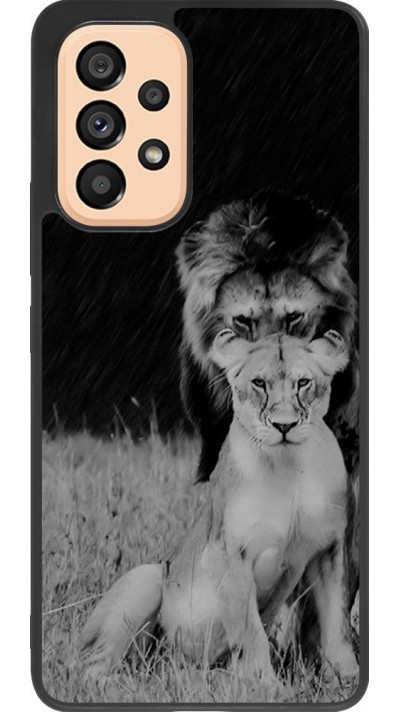 Coque Samsung Galaxy A53 5G - Silicone rigide noir Angry lions