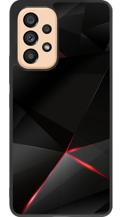 Coque Samsung Galaxy A53 5G - Silicone rigide noir Black Red Lines