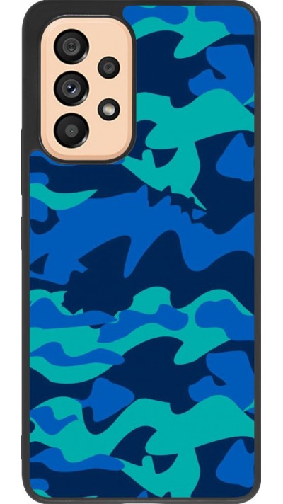 Hülle Samsung Galaxy A53 5G - Silikon schwarz Camo Blue