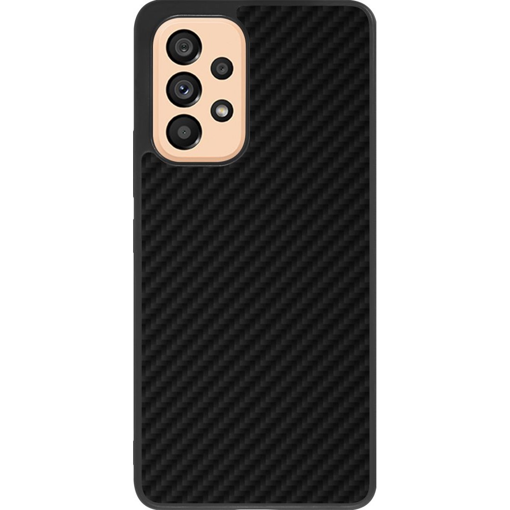 Coque Samsung Galaxy A53 5G - Silicone rigide noir Carbon Basic