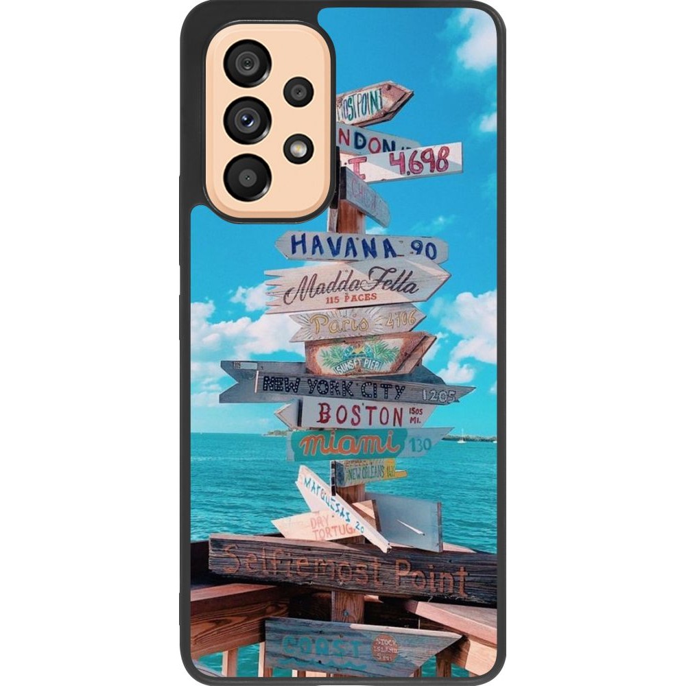 Hülle Samsung Galaxy A53 5G - Silikon schwarz Cool Cities Directions