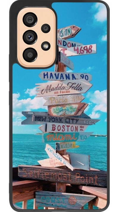 Hülle Samsung Galaxy A53 5G - Silikon schwarz Cool Cities Directions