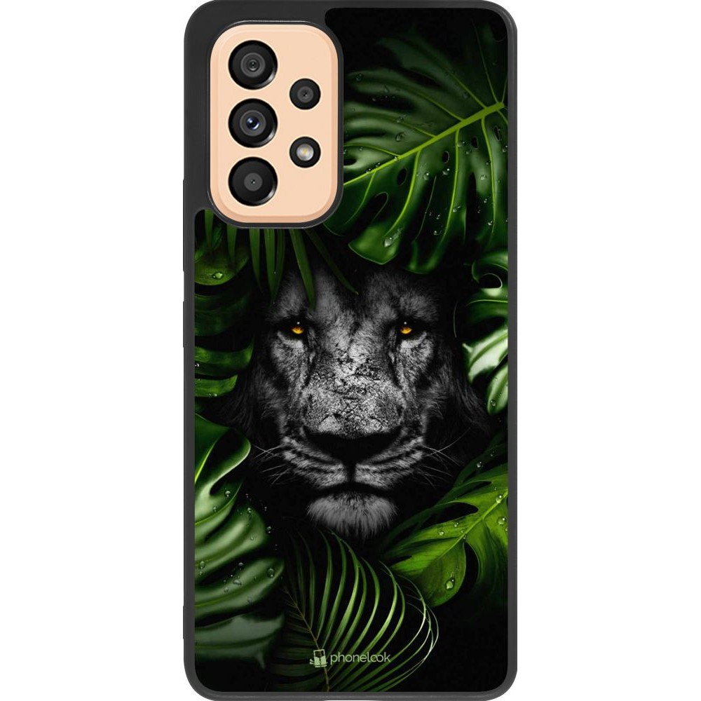 Coque Samsung Galaxy A53 5G - Silicone rigide noir Forest Lion