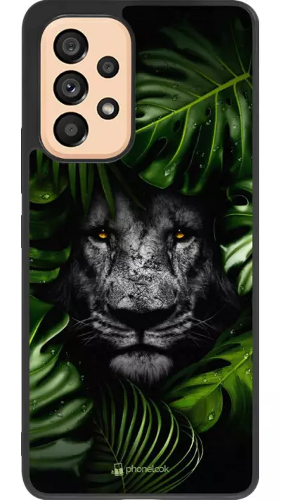 Coque Samsung Galaxy A53 5G - Silicone rigide noir Forest Lion