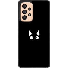Hülle Samsung Galaxy A53 5G - Silikon schwarz Funny cat on black