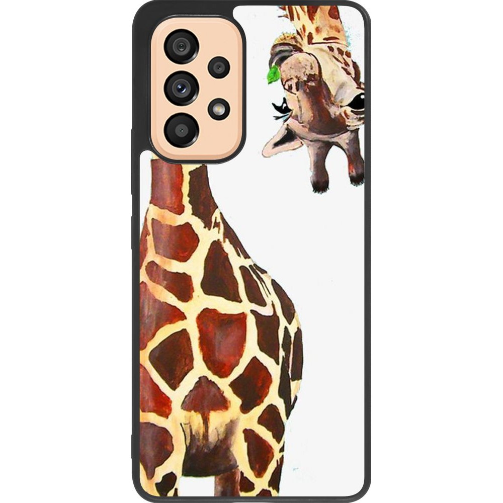 Hülle Samsung Galaxy A53 5G - Silikon schwarz Giraffe Fit