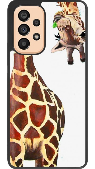 Coque Samsung Galaxy A53 5G - Silicone rigide noir Giraffe Fit