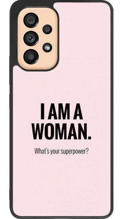 Coque Samsung Galaxy A53 5G - Silicone rigide noir I am a woman