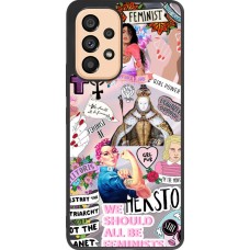 Coque Samsung Galaxy A53 5G - Silicone rigide noir Girl Power Collage