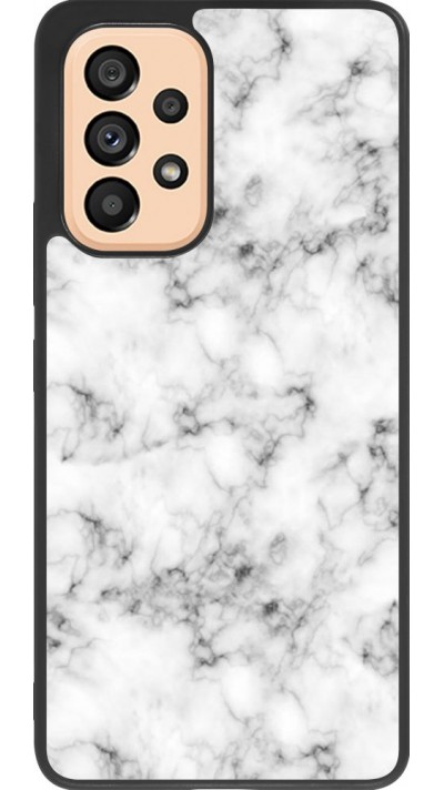 Coque Samsung Galaxy A53 5G - Silicone rigide noir Marble 01