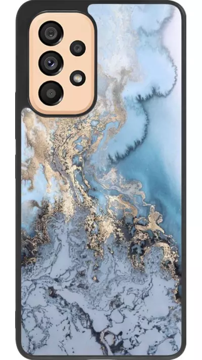 Coque Samsung Galaxy A53 5G - Silicone rigide noir Marble 04