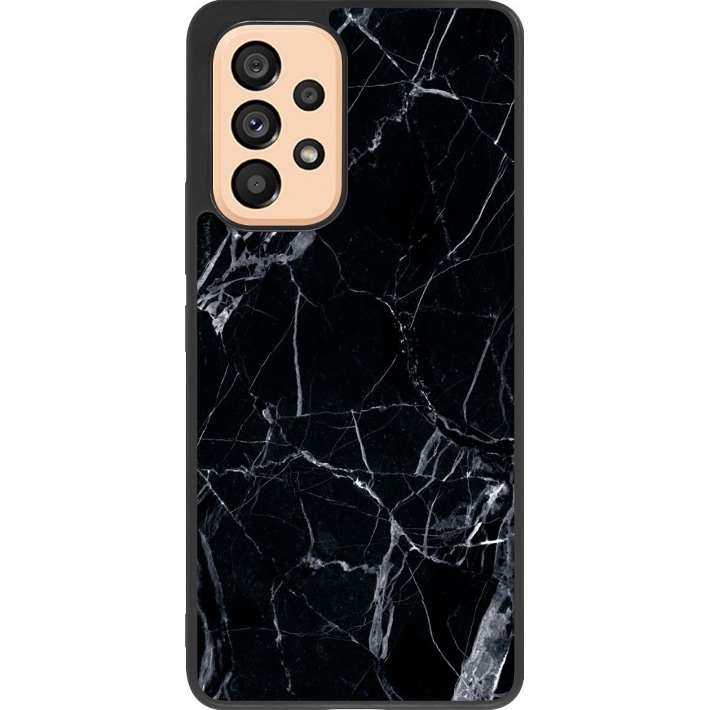 Hülle Samsung Galaxy A53 5G - Silikon schwarz Marble Black 01