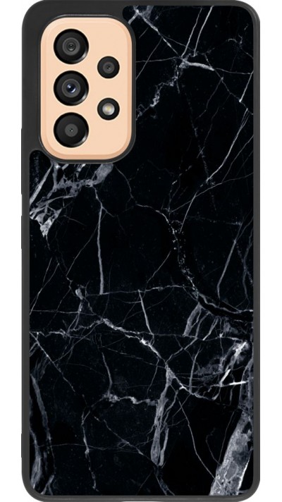 Coque Samsung Galaxy A53 5G - Silicone rigide noir Marble Black 01