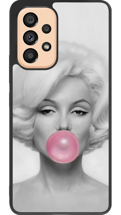 Coque Samsung Galaxy A53 5G - Silicone rigide noir Marilyn Bubble