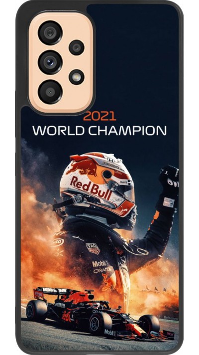 Coque Samsung Galaxy A53 5G - Silicone rigide noir Max Verstappen 2021 World Champion