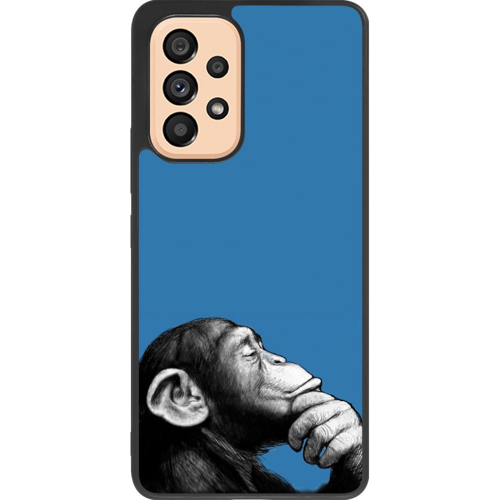 Coque Samsung Galaxy A53 5G - Silicone rigide noir Monkey Pop Art