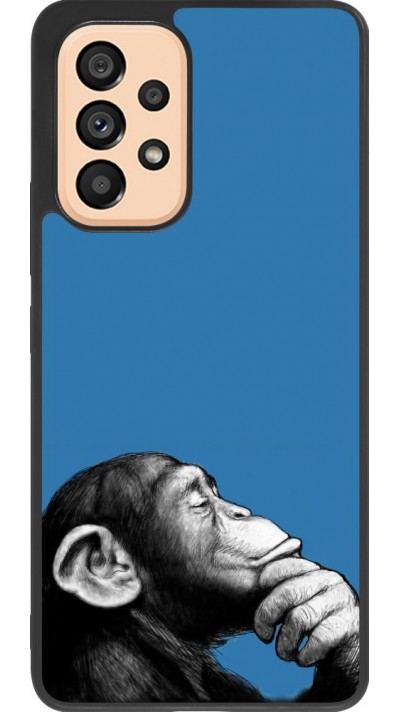 Coque Samsung Galaxy A53 5G - Silicone rigide noir Monkey Pop Art