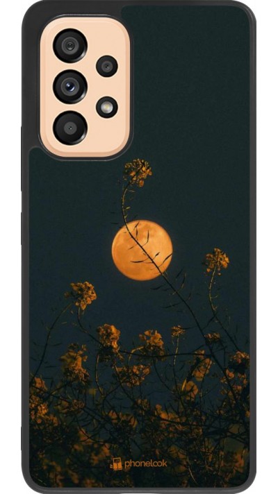 Hülle Samsung Galaxy A53 5G - Silikon schwarz Moon Flowers