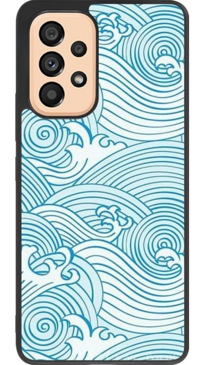 Coque Samsung Galaxy A53 5G - Silicone rigide noir Ocean Waves